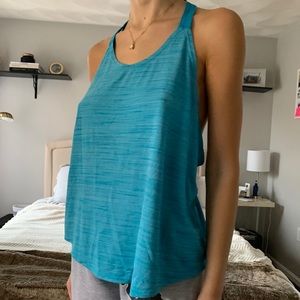 nike blue workout top